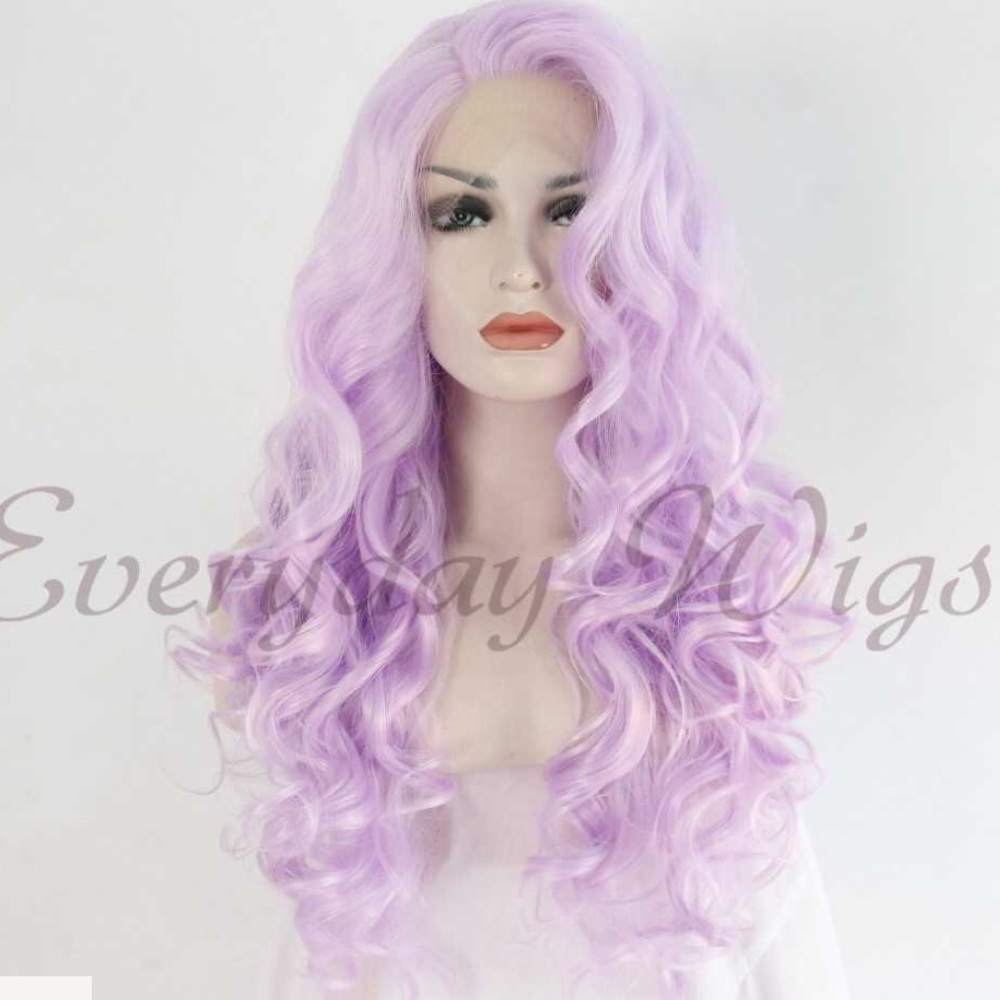 Light purple lace front wig